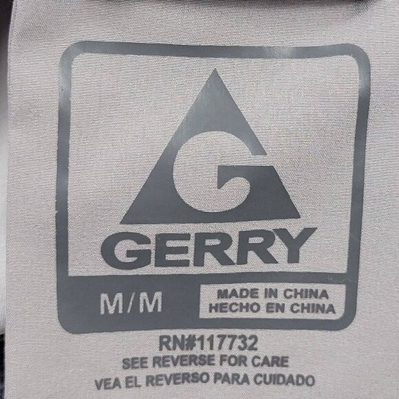 Gerry Mens Medium Swim Board Shorts Gray Flat Front Outdoors Trunks - Picture 4 of 11